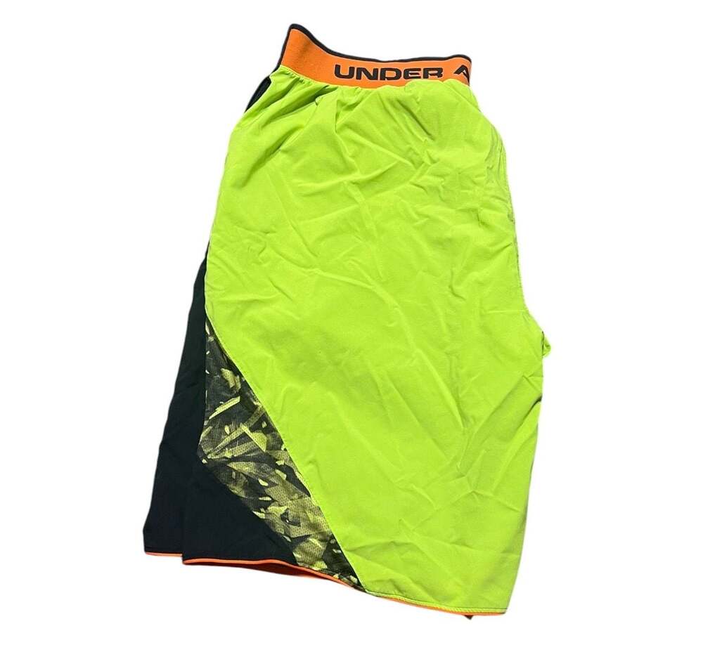 Under Armour Loose Fit Active Shorts Neon Green and Black